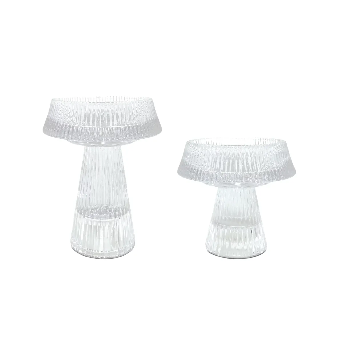 Clear Glass Pillar Candle Holder