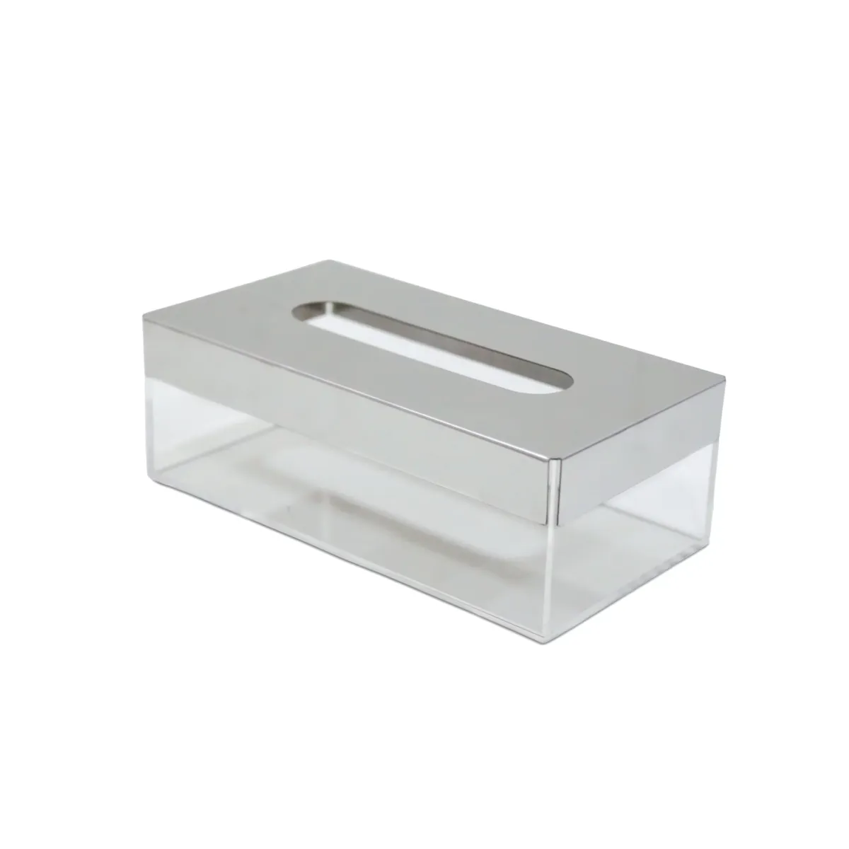 Stainless Steel Cover Plexi Tissue Box