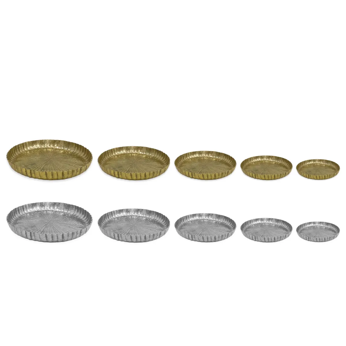 Sparkle Stripes Round Collar Platter