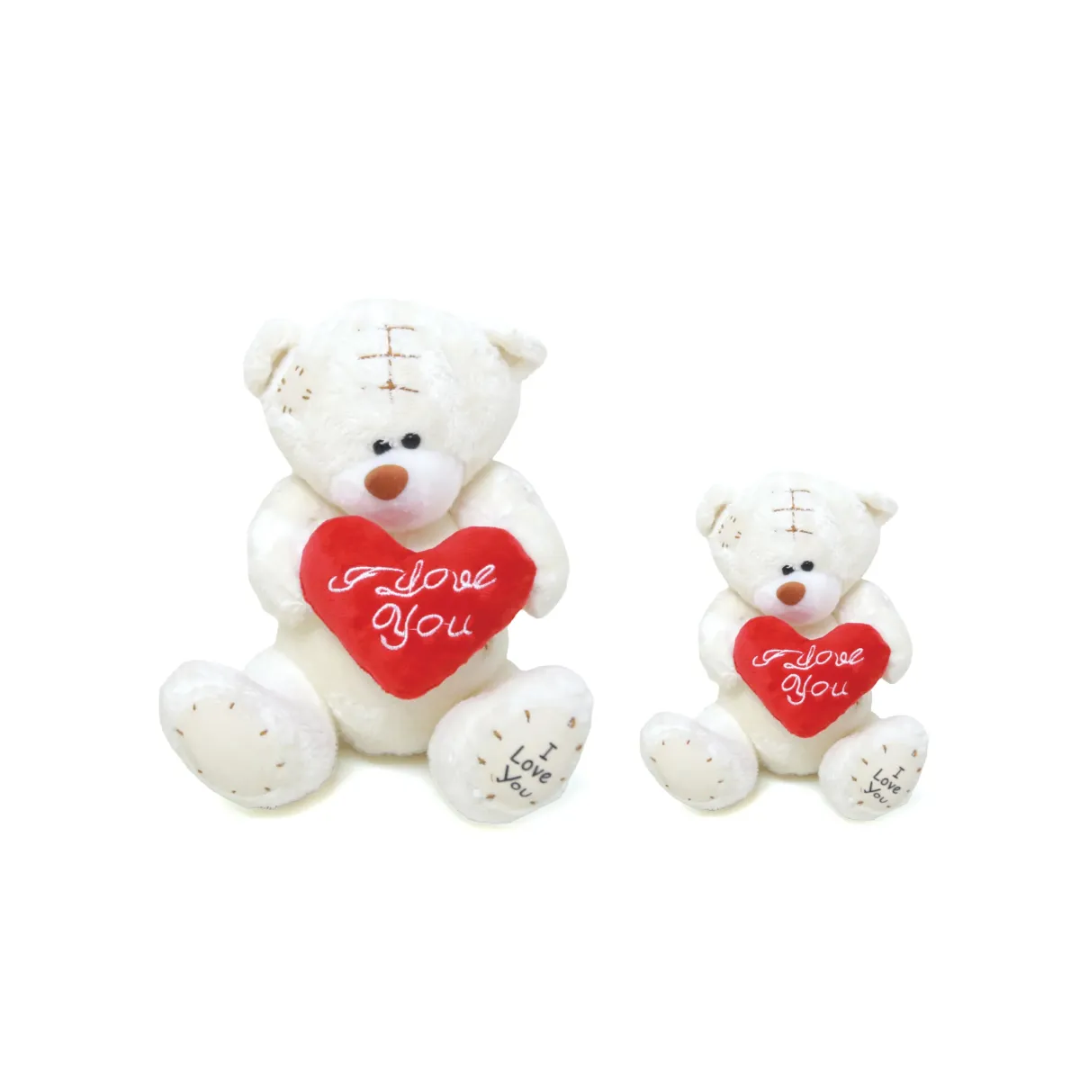 I Love You White Bear Plush Toy Heart Gift