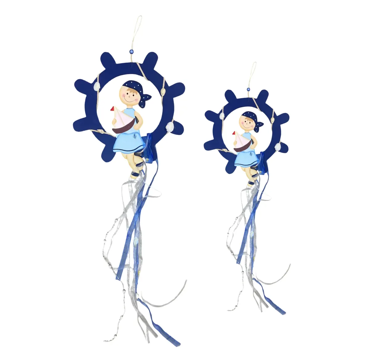 Sailing Girl Wreath – Nautical Door Décor