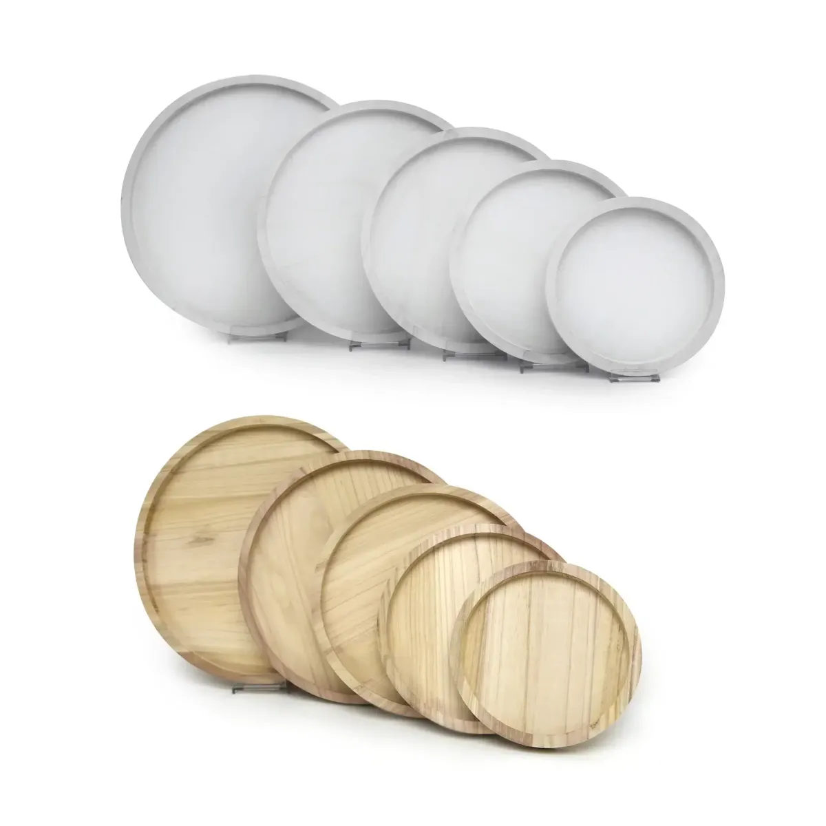 Round Wooden Tray