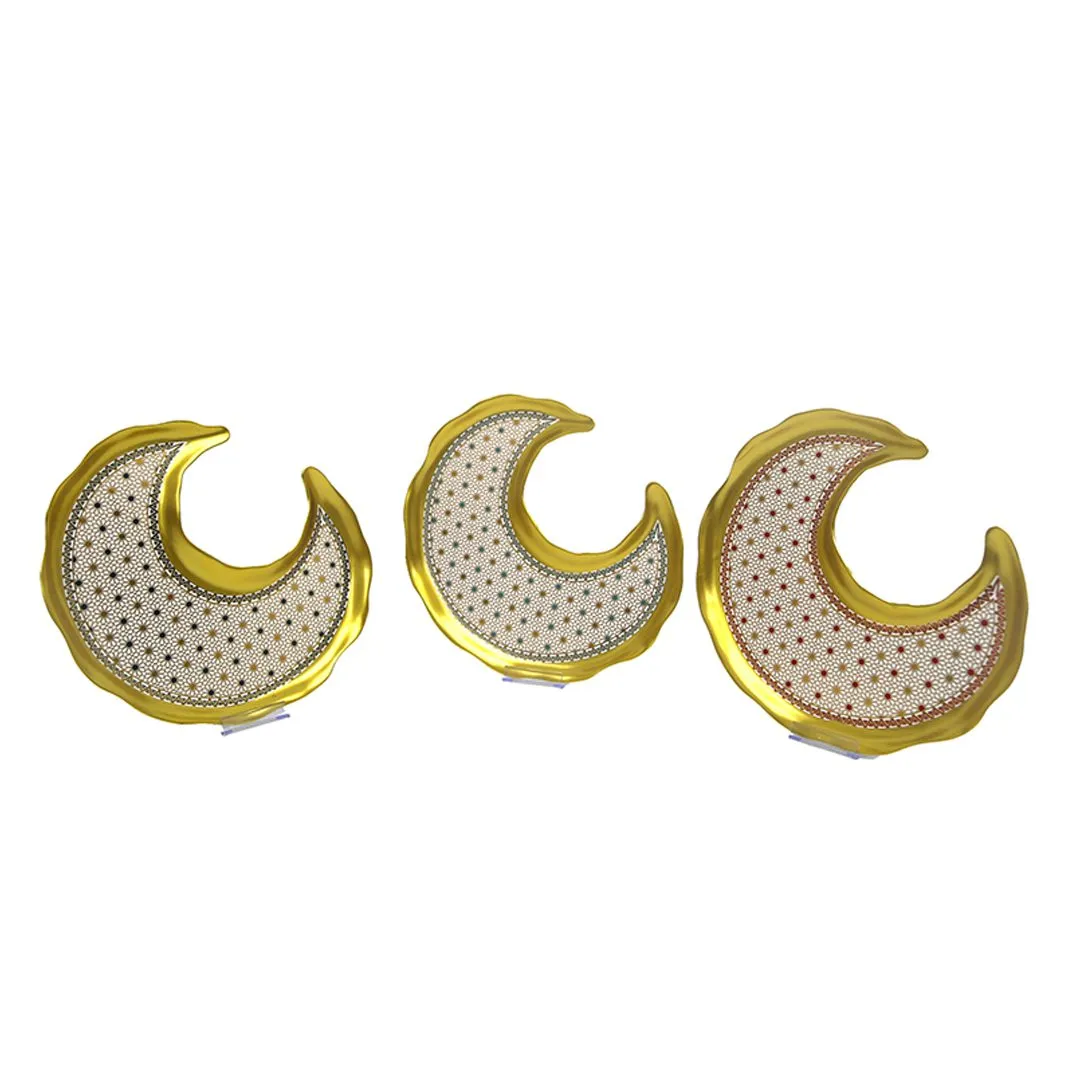 Celestial Feast: Moon Shape Ceramic Plates for Ramadan Decoratives