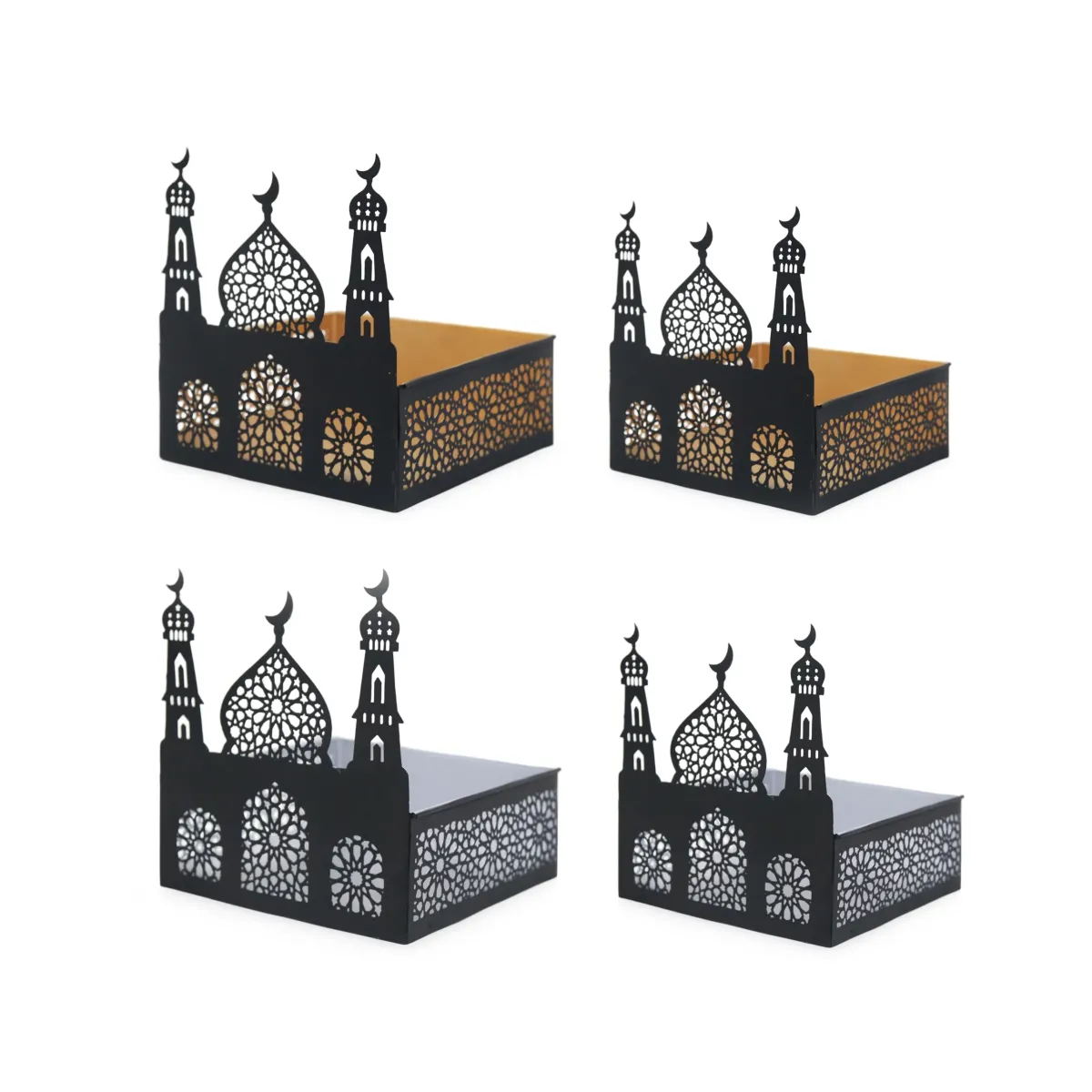 Black Metal Mosque Tray