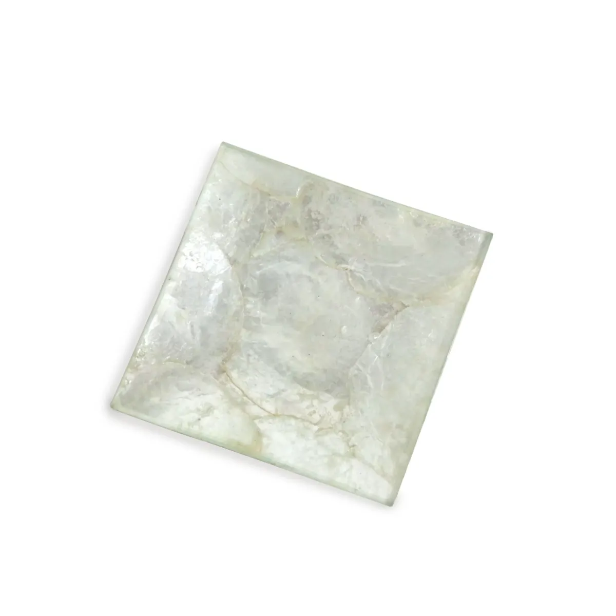 Square Metallic Glass Plate