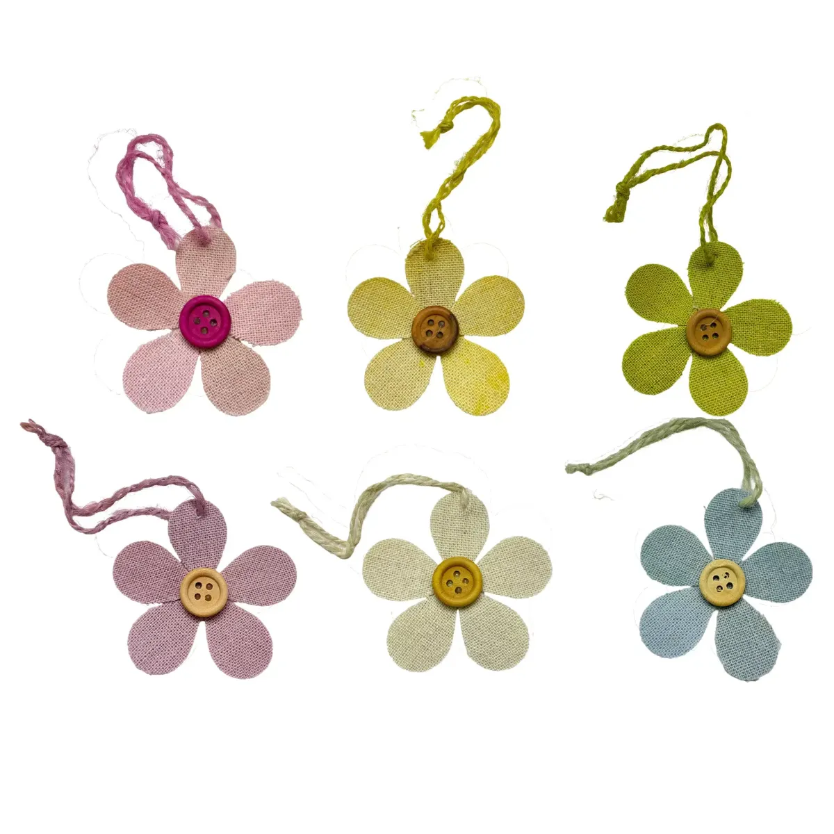 Mid Button Hanging Mini Flower Decoration