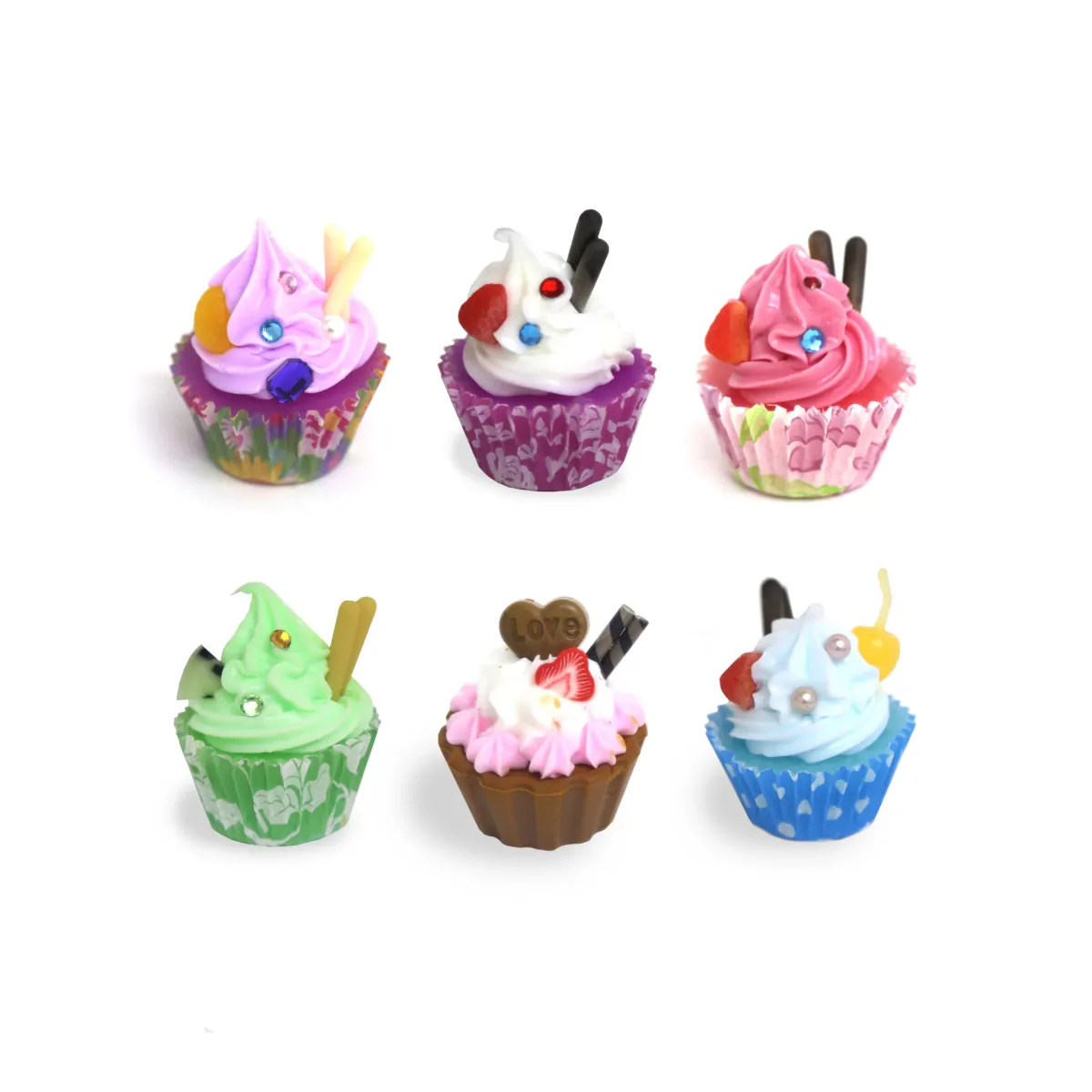 Designed Mini Cupcake Motif – 12‑Piece Pack (4.5 cm)