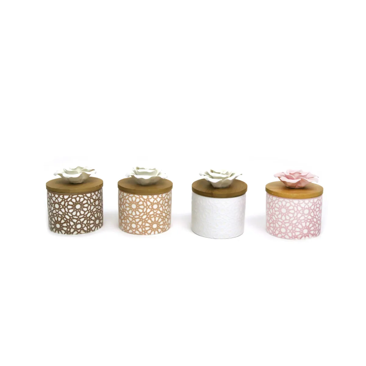 Cylinder Oil Diffuser With Wood Rose Cover