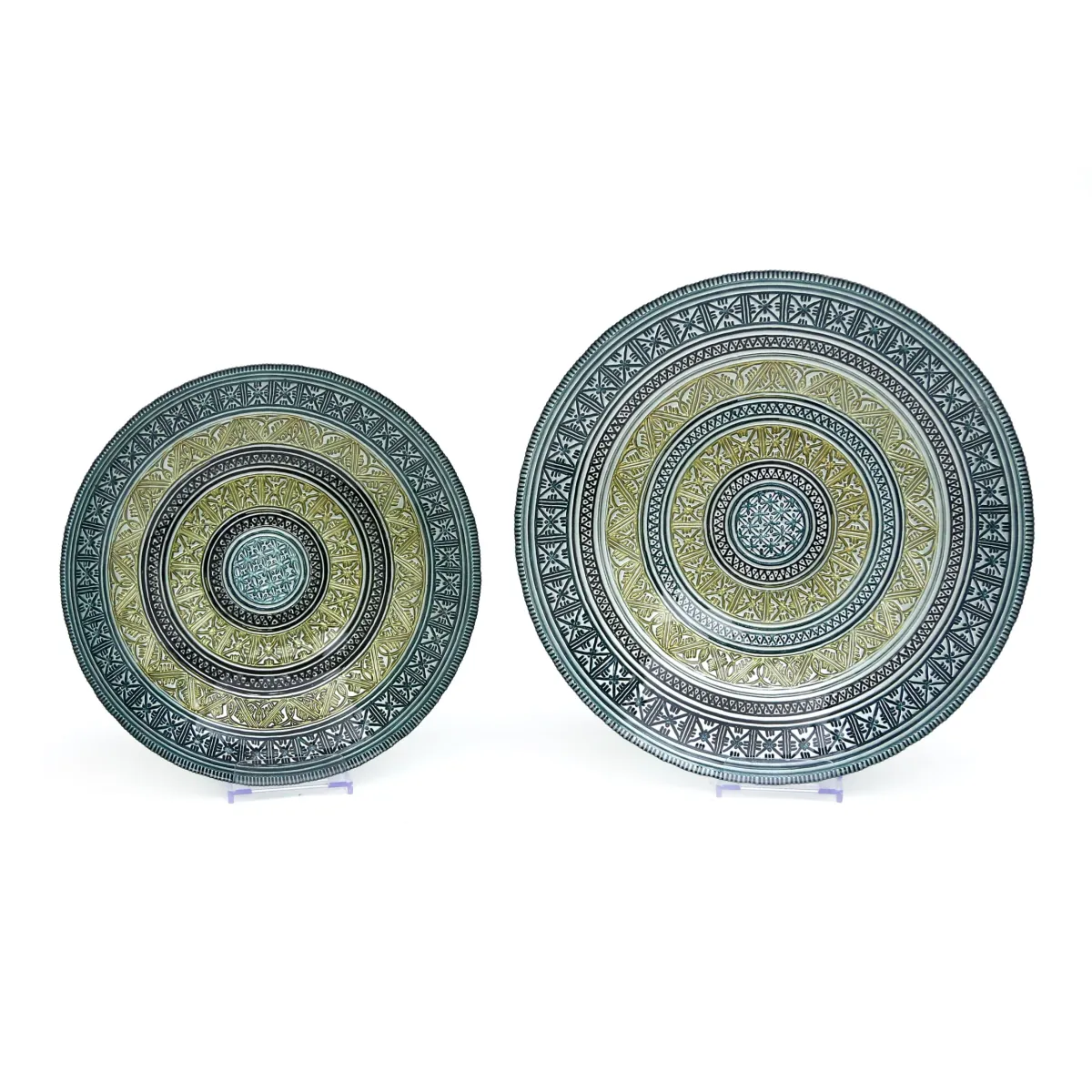 Blue/Gold Africa Centerpiece Bowl