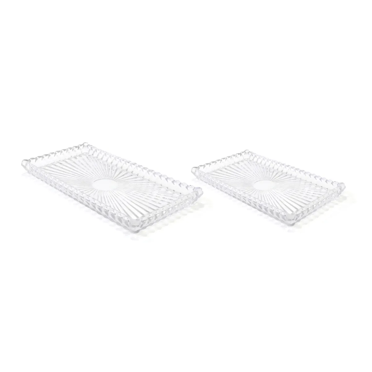 Clear Rectangular Glass Tray