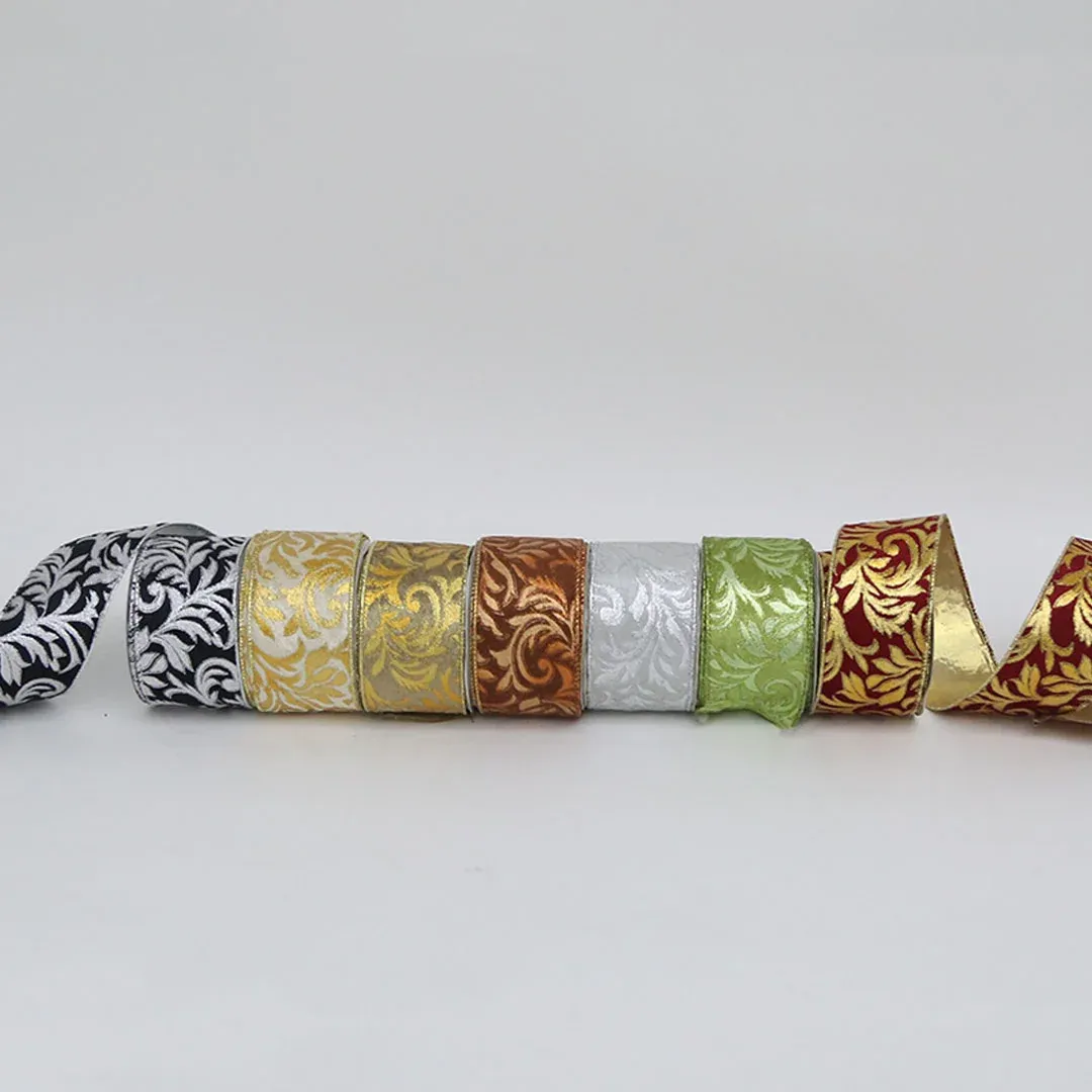 Floral Pattern Velvet Ribbon