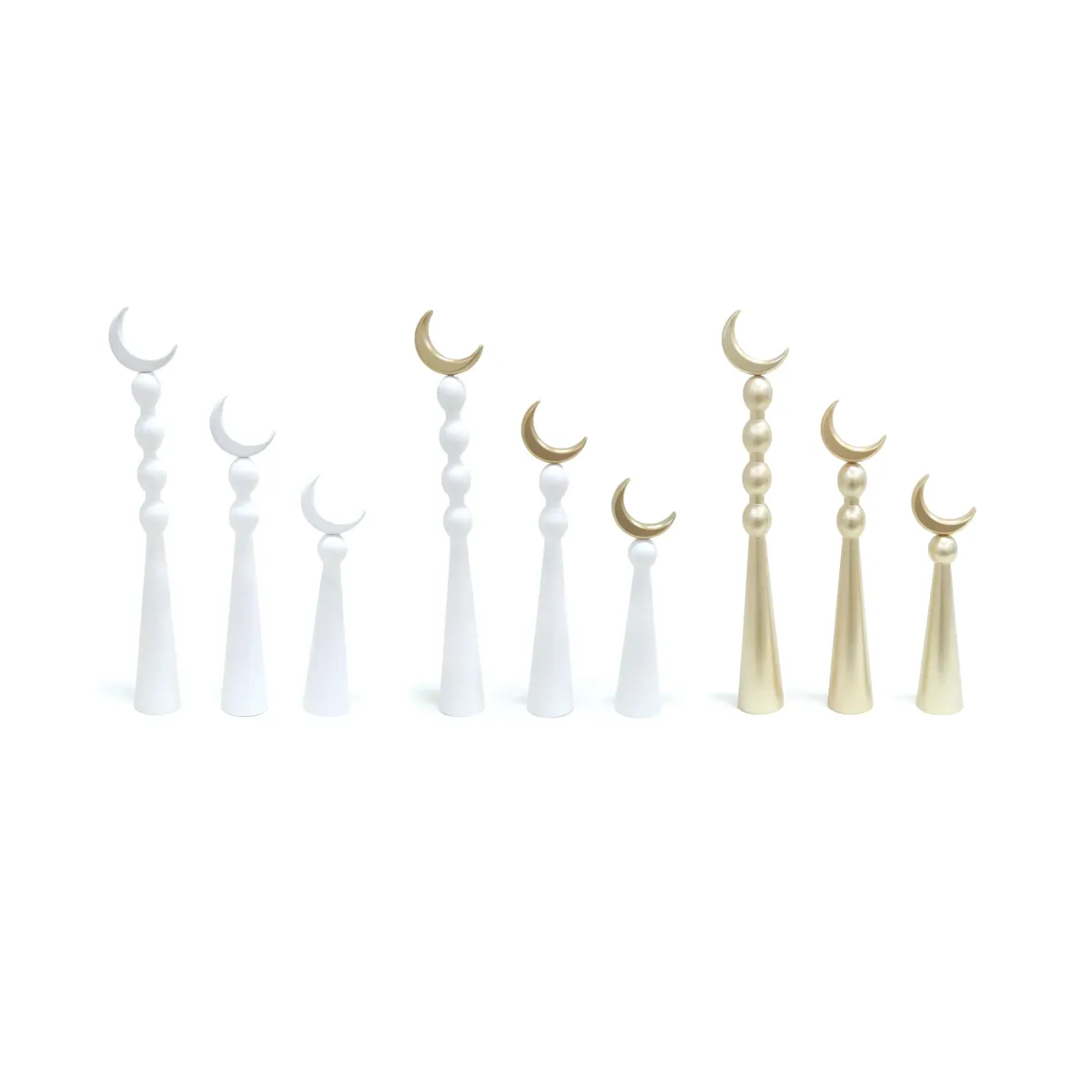 Wooden Moon Stand Set Islamic Ramadan Eid Decor