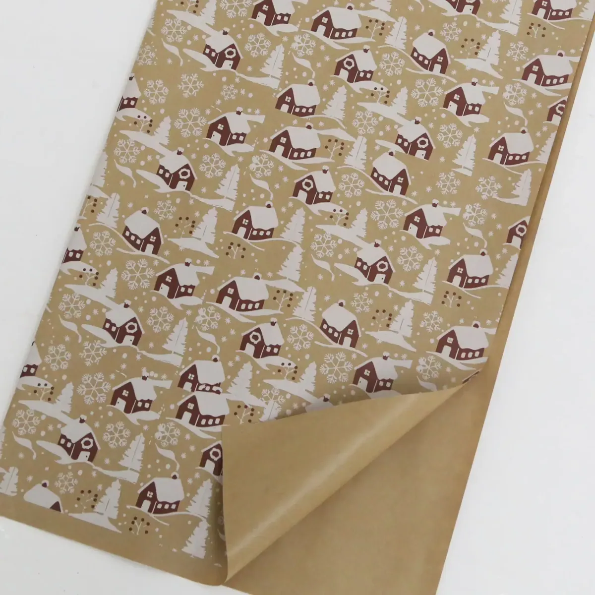 Kraft Winter House Wrapping Paper