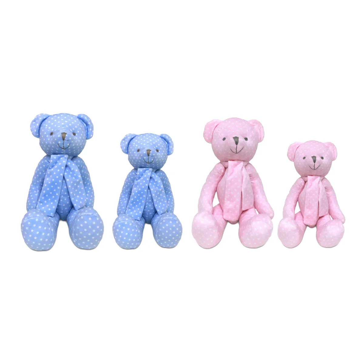 Pointed Ear Blue Plush Bear – Cute Cuddle Friend