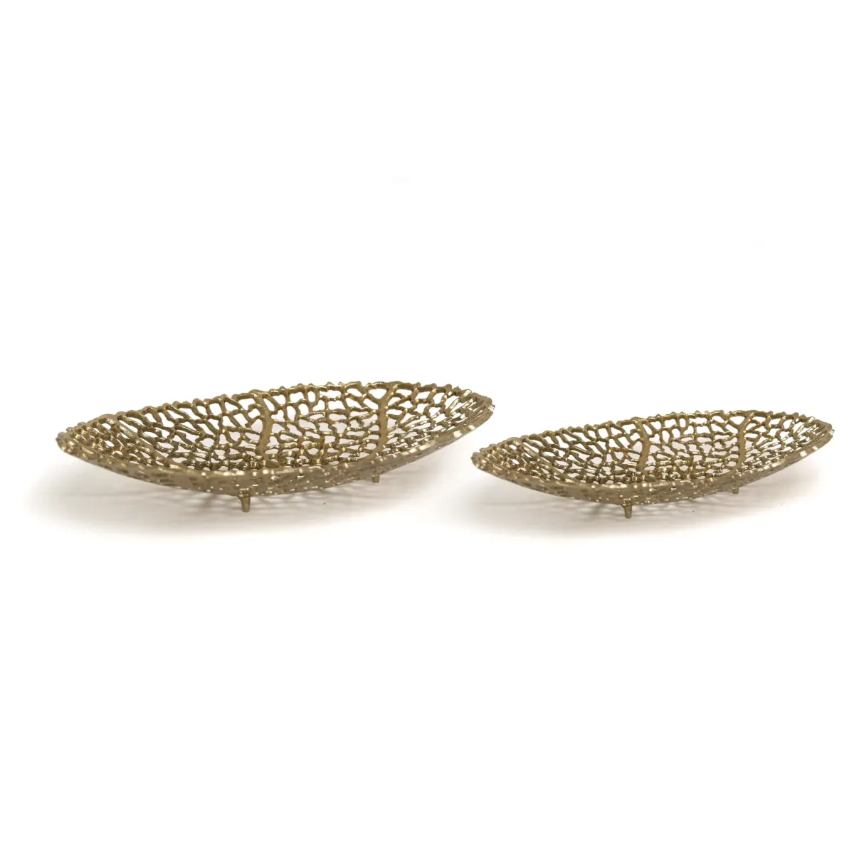 Antique Gold Platter W/Legs