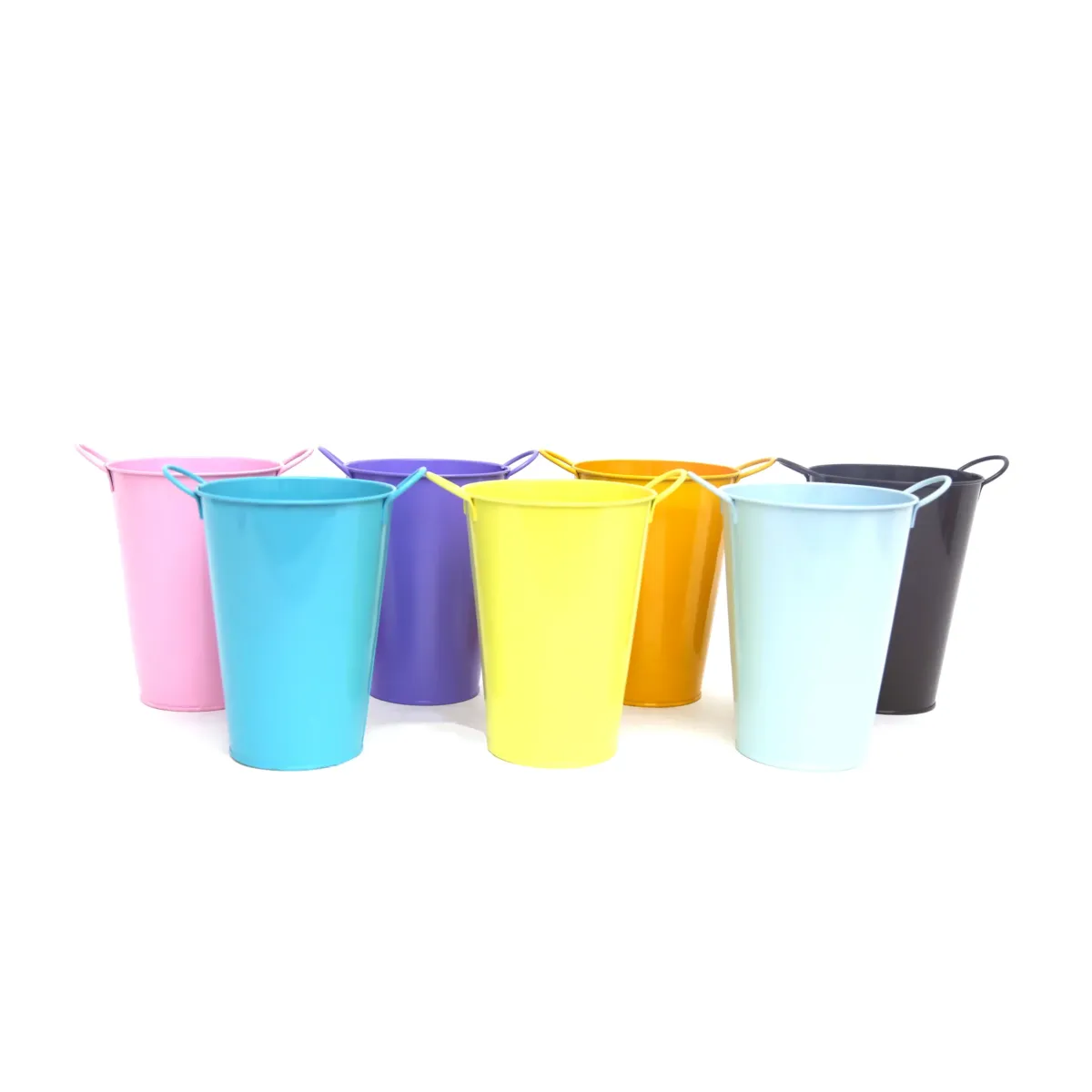 Round Long Metal Bucket