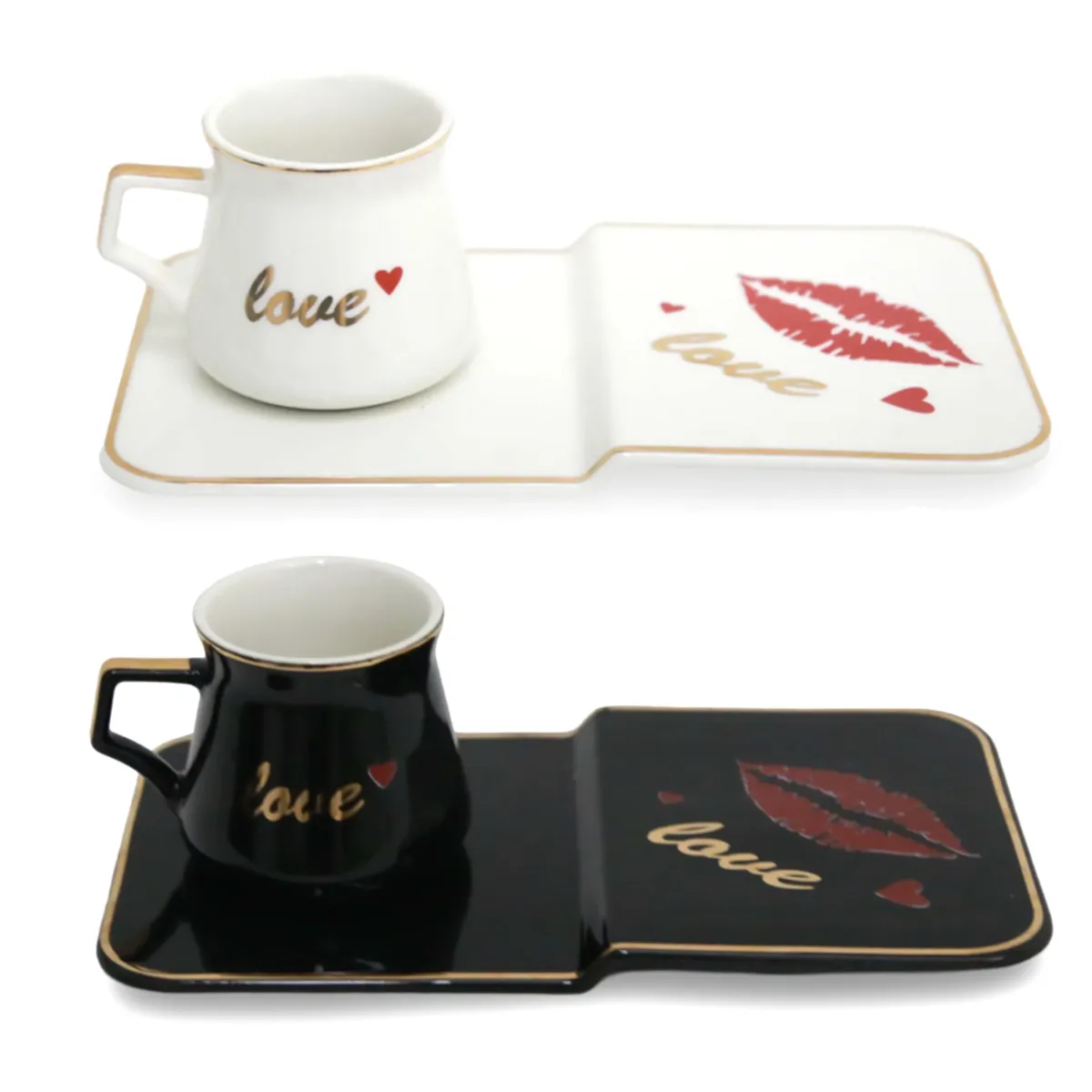 “Love” Valentine Mug & Plate Set