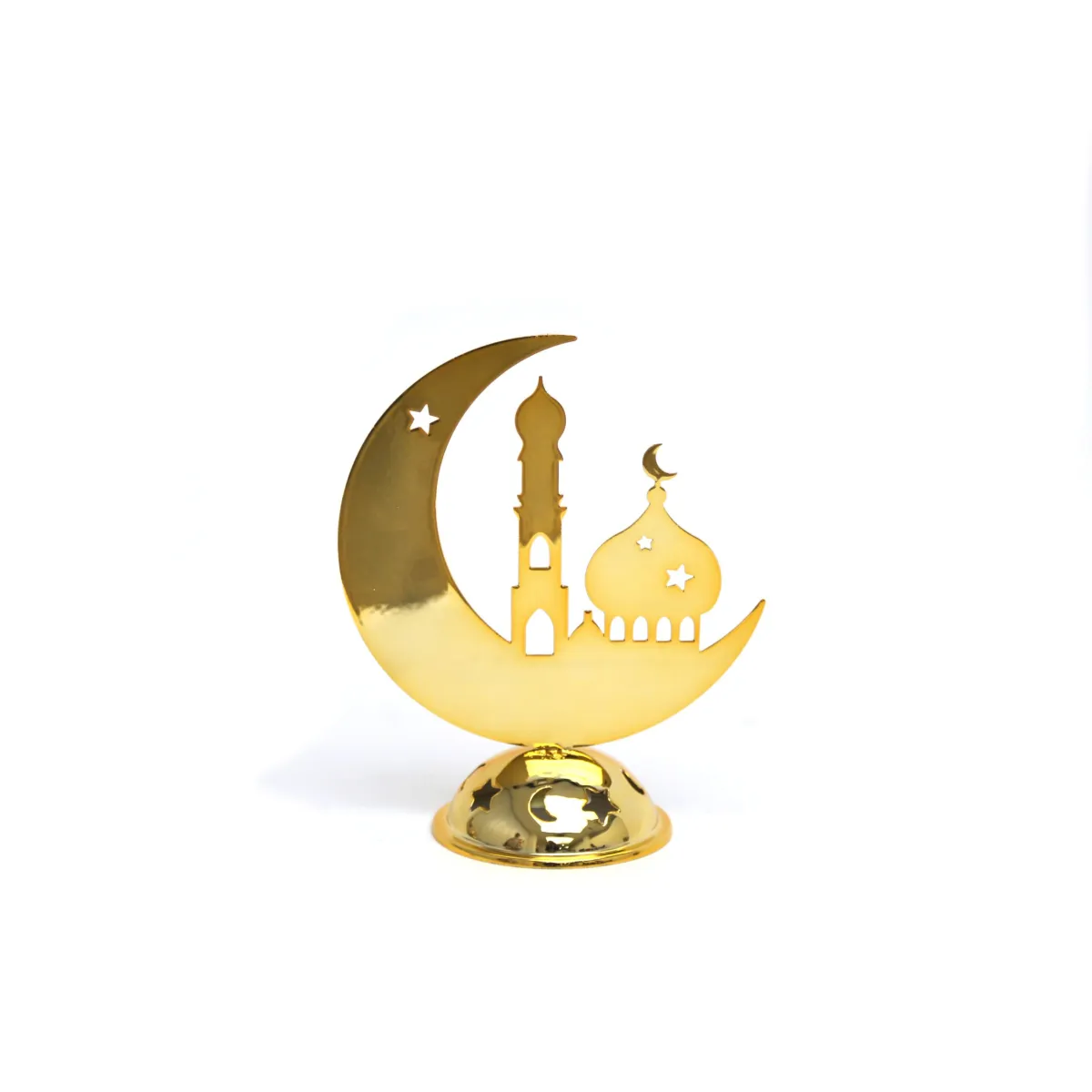 Gold Crescent Mosque Stand – Exquisite Ramadan and Islamic Decorative Centerpiece for Home