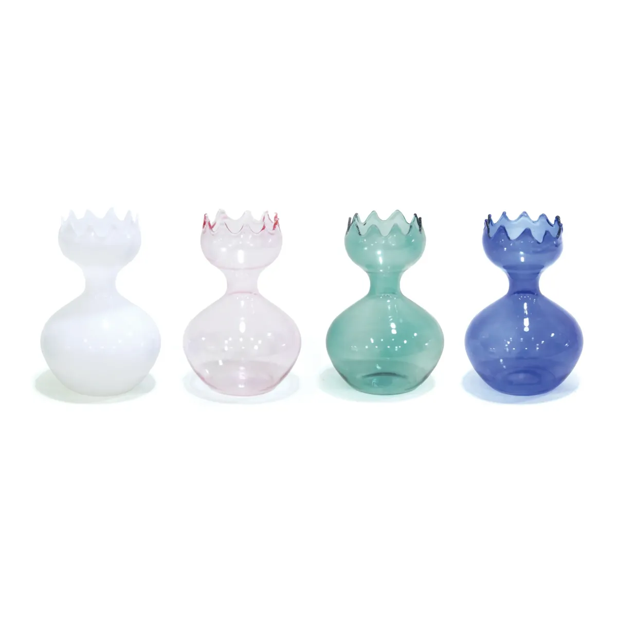 Spike Top Glass Vase – Round Base Decorative Vase