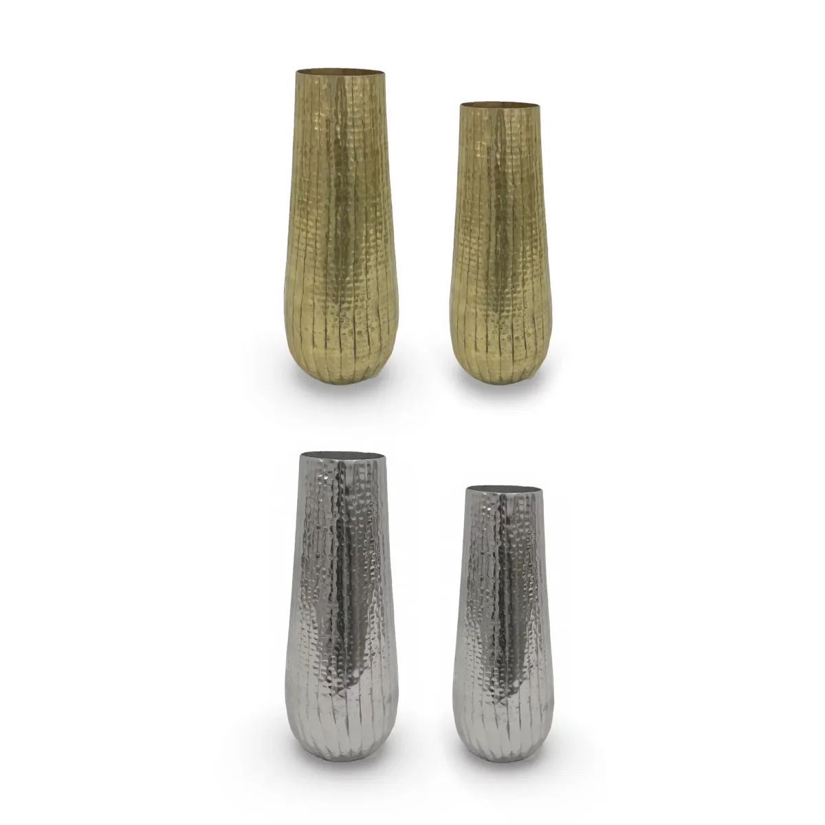 Sparkle Stripes Round Taper Vase