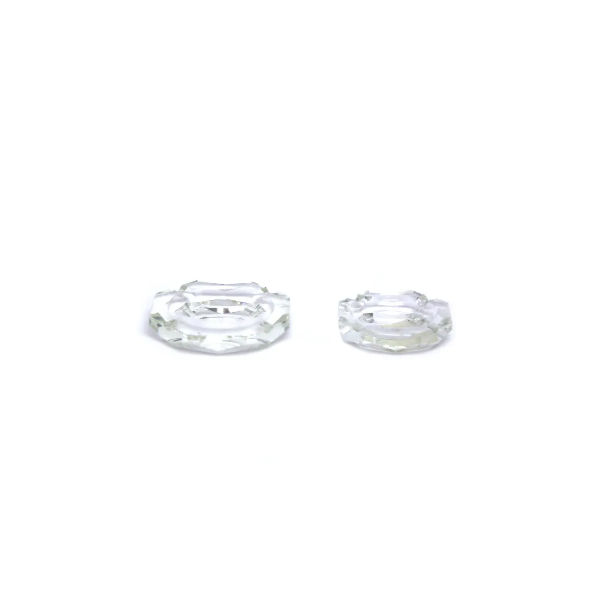 Transparent Crystal Ashtray Elegant Glass Design