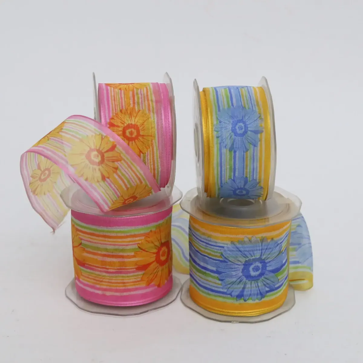 Sunflower Design Organza Ribbon