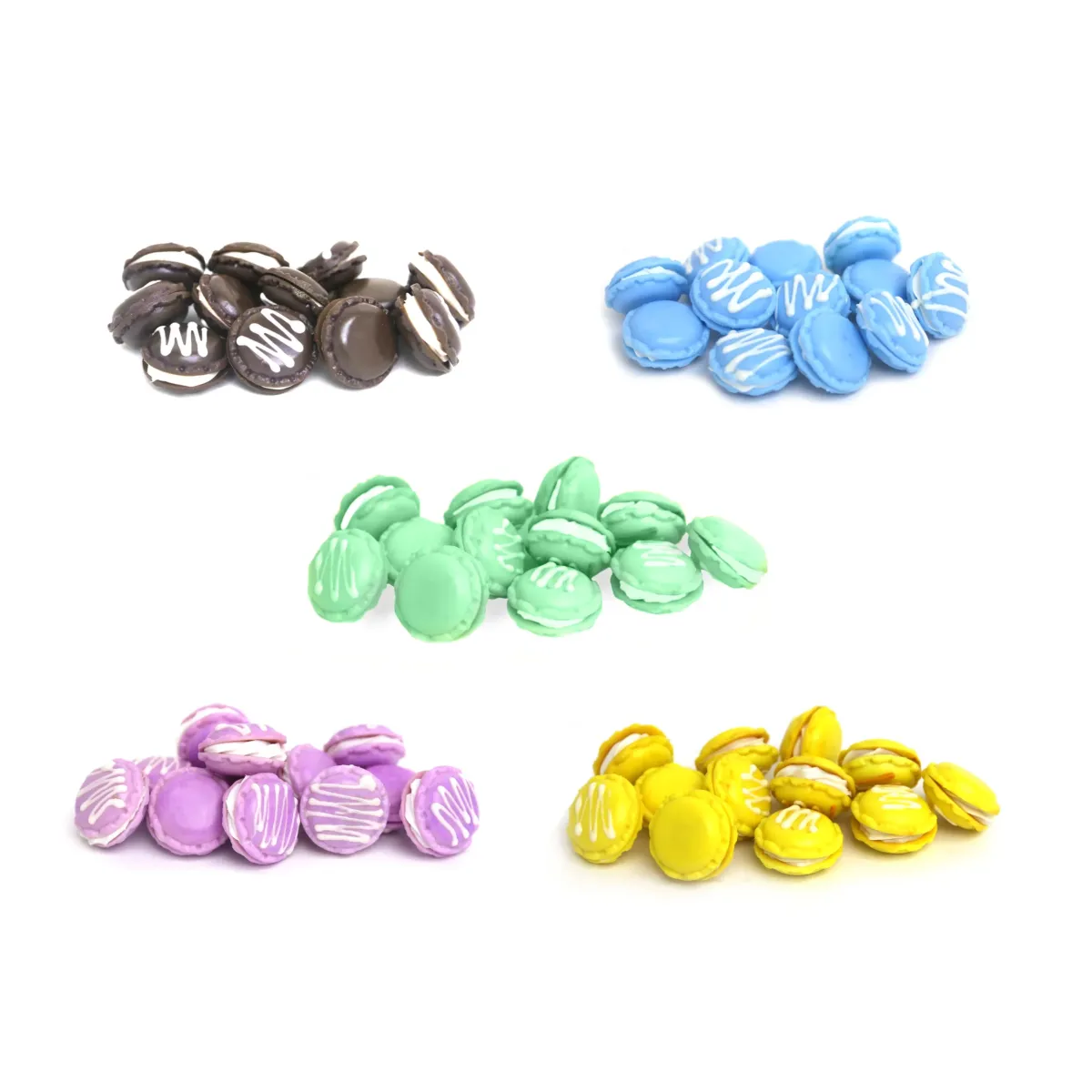 Colored Macaron Motif – Decorative Mini Accent Pieces