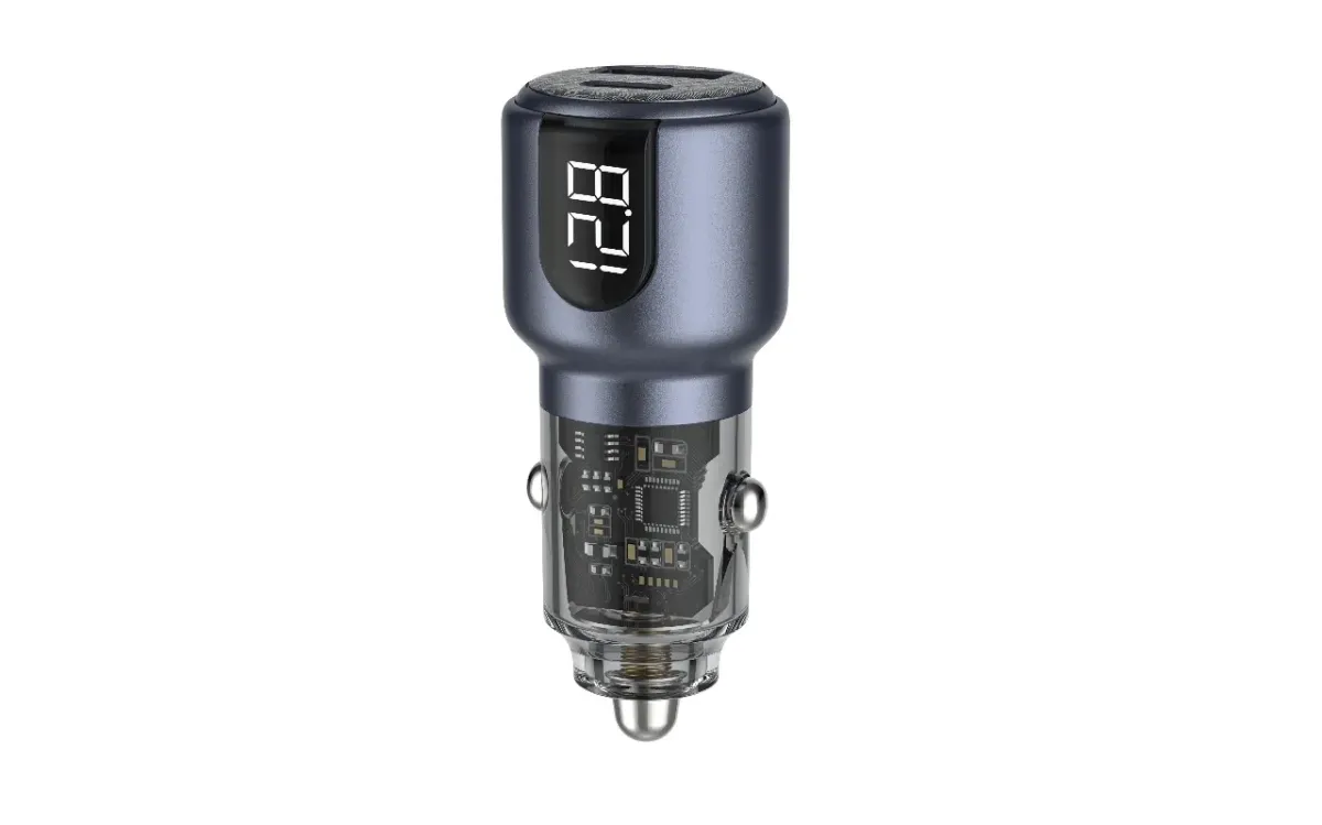 Green Lion Dual Port Car Charger PD+QC 75W C to C 1m Cable