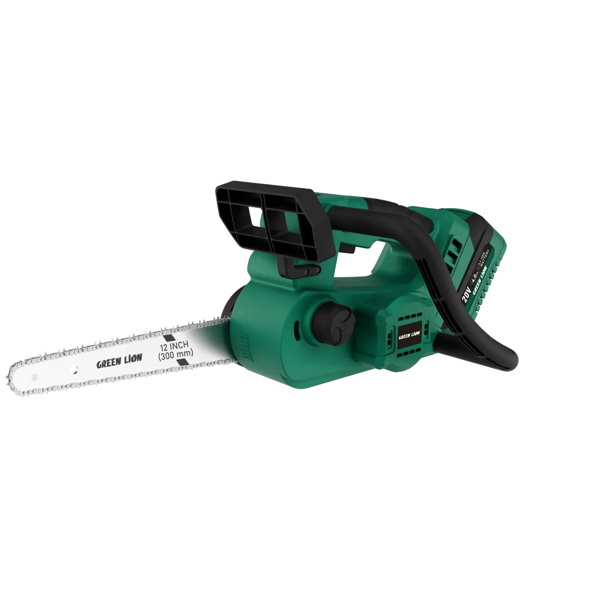 Green Lion GES-12 Cordless Electric Chainsaw 12” Bar 20V 4.0Ah Battery