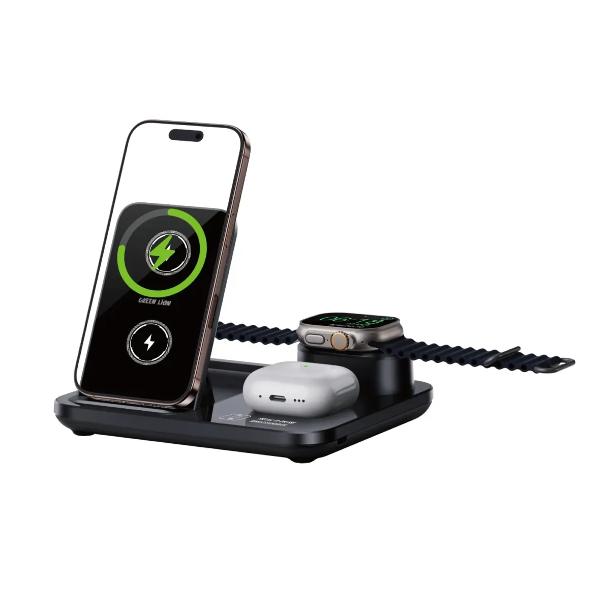Green Lion 3 in1 Multifunctional Wireless Charger