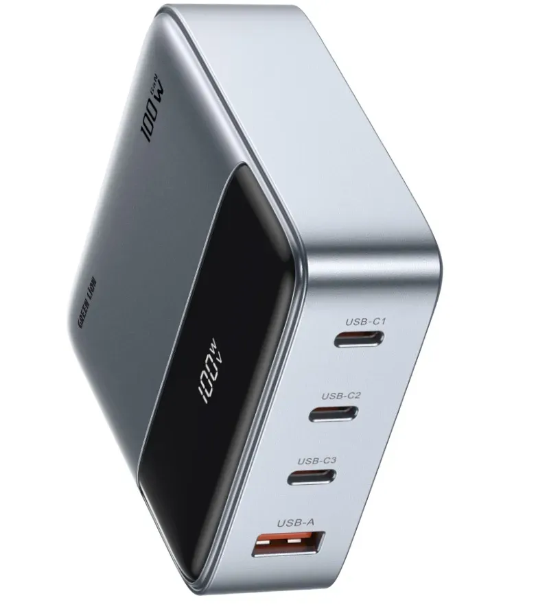 Green Lion 100W GaNPremium UK Plug Adapter