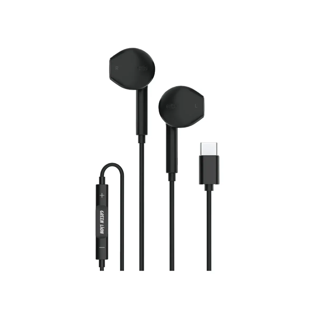 Green Lion Stereo Earphone With Type-C Connector