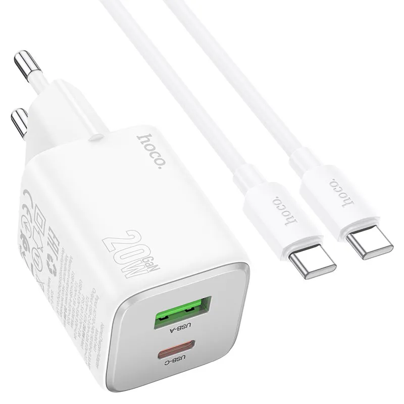 Hoco N41 PD 20W Fast Charger Set