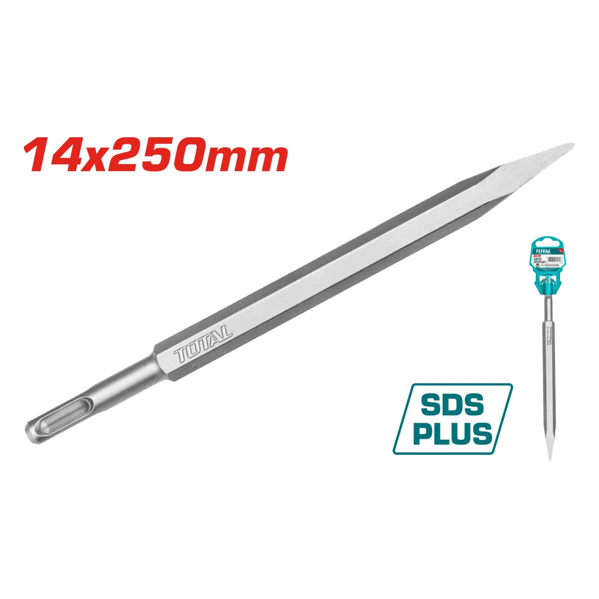 Total TAC1511141 250mm SDS Plus Pointed Chisel