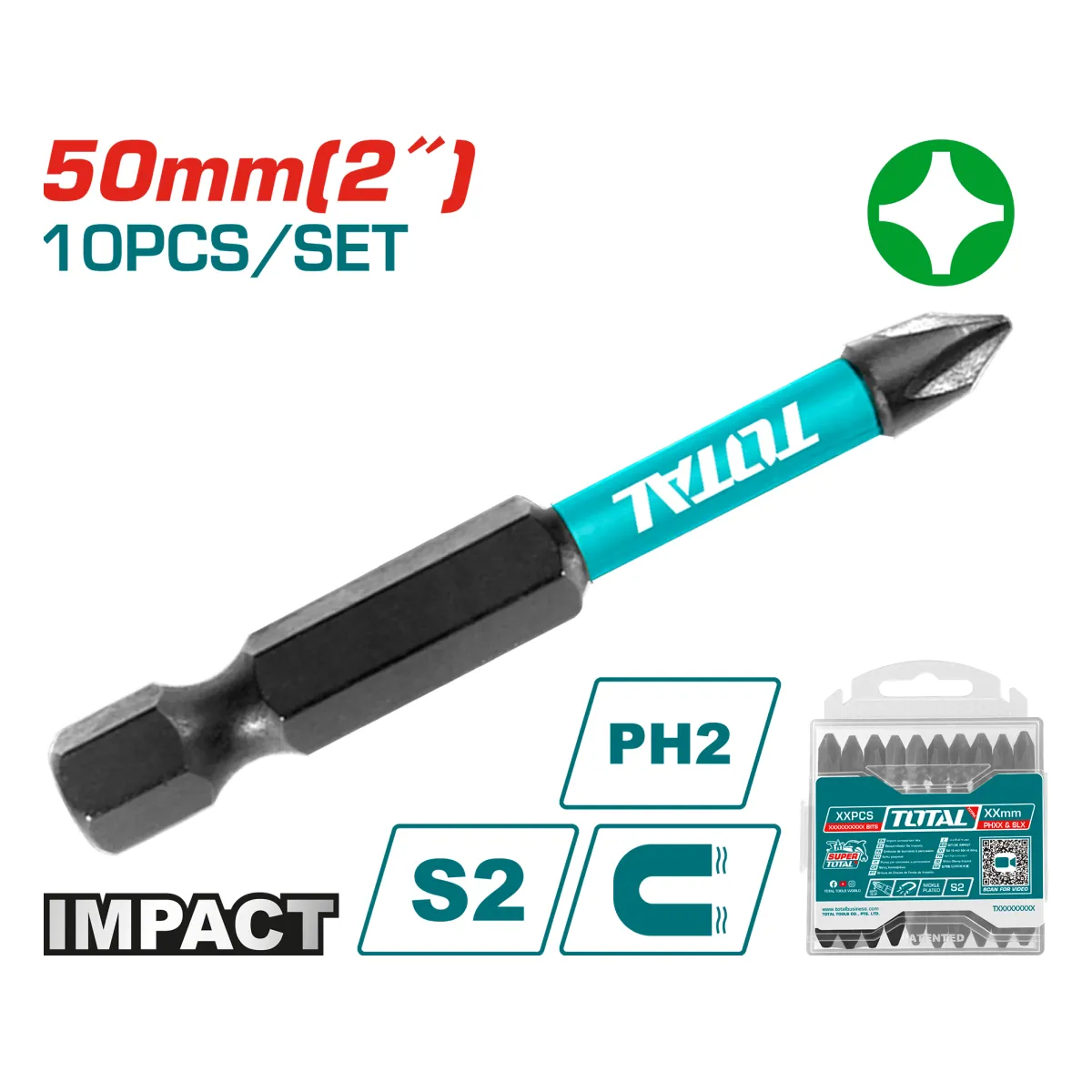 Total TACIM16PH223 50mm Impact Screwdriver Bit