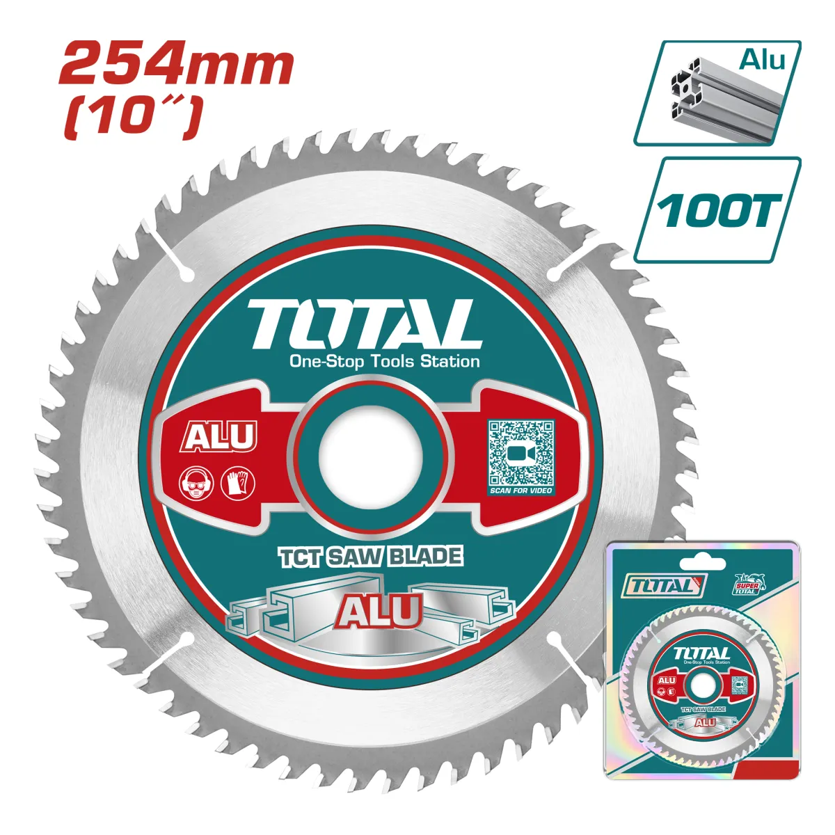 Total TAC2337210 254mm 100T Aluminium Saw Blade