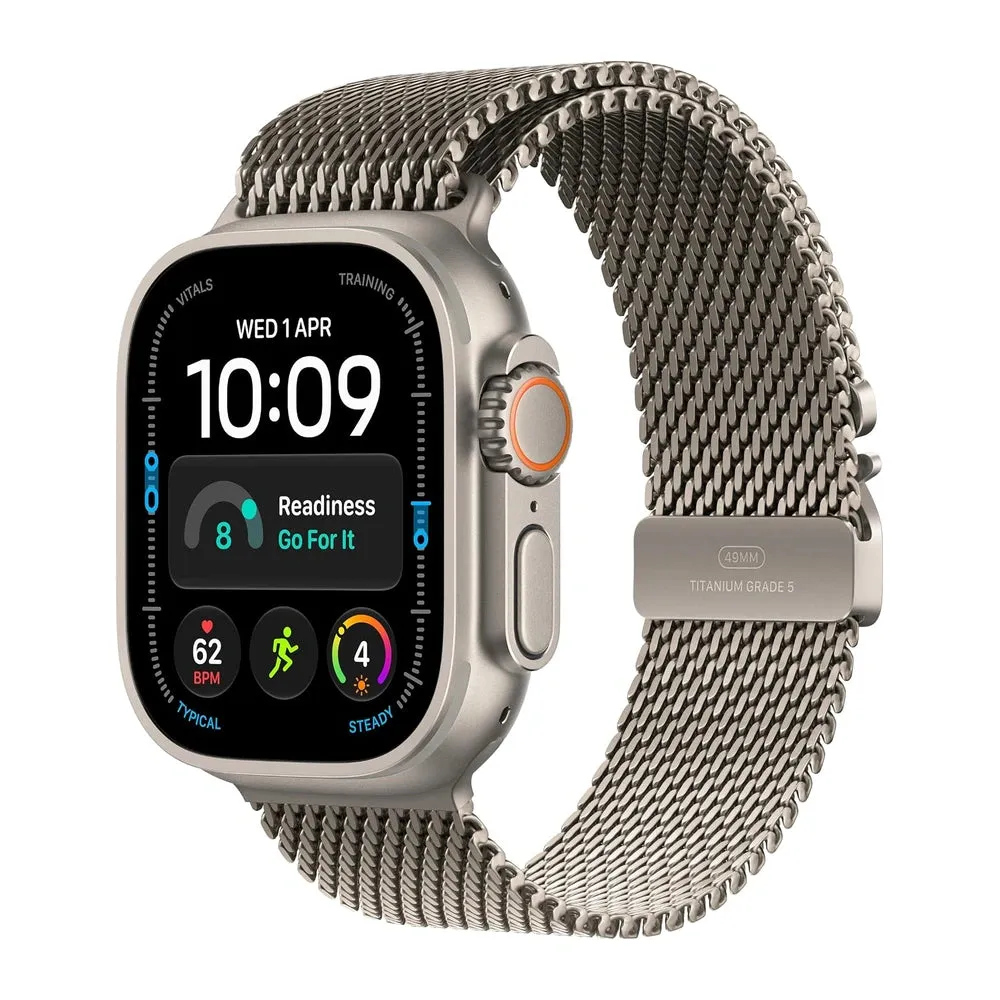 Apple Watch Ultra 4 49mm Natural Titanium Milanese Loop