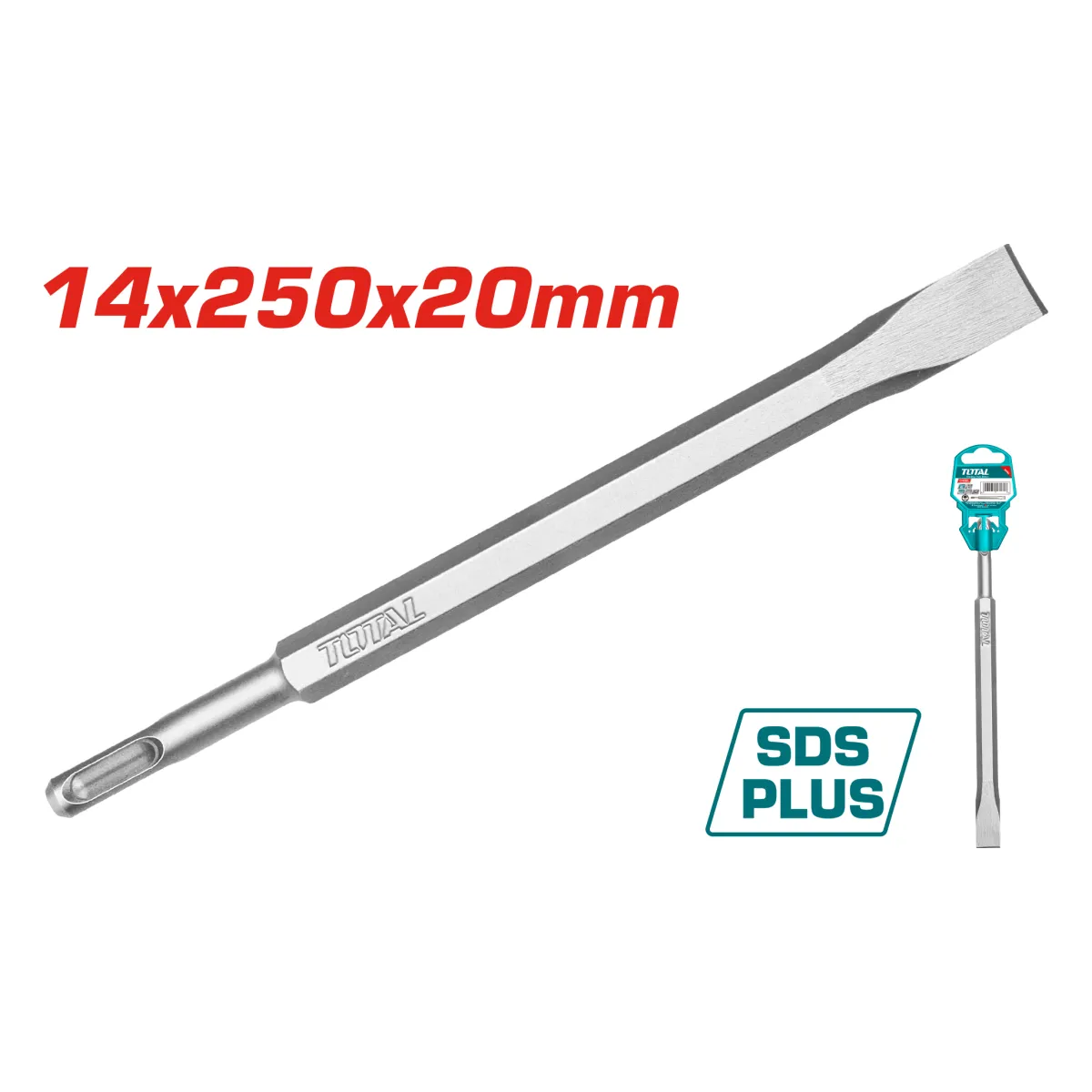 Total TAC15121411 250mm SDS Plus Flat Chisel