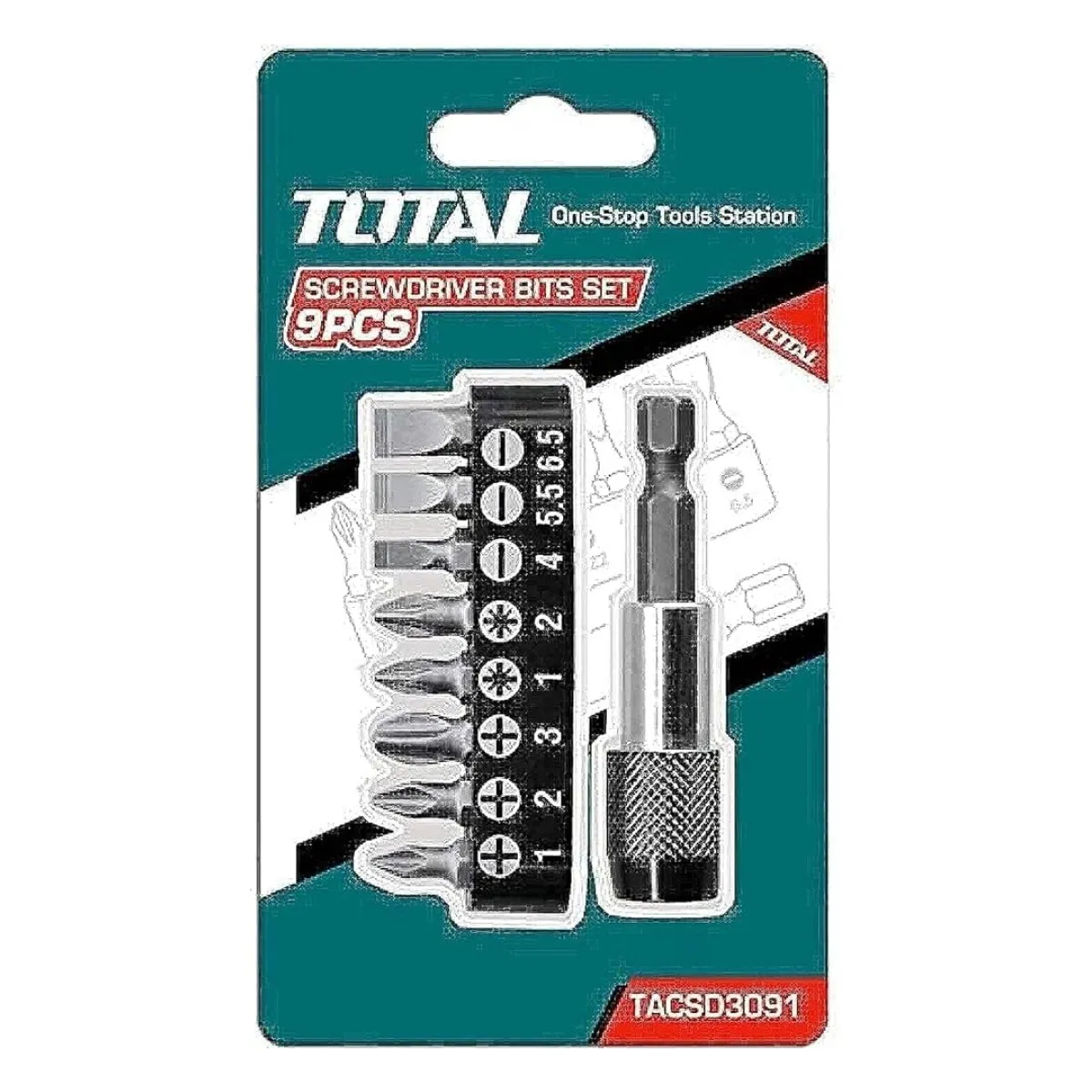 Total TACSD3091 Screwdriver Bit Set, 9pcs