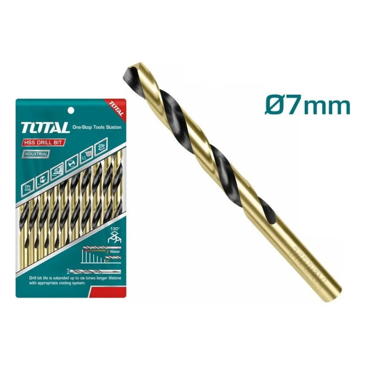 Total TAC100703 7mm HSS Drill Bit