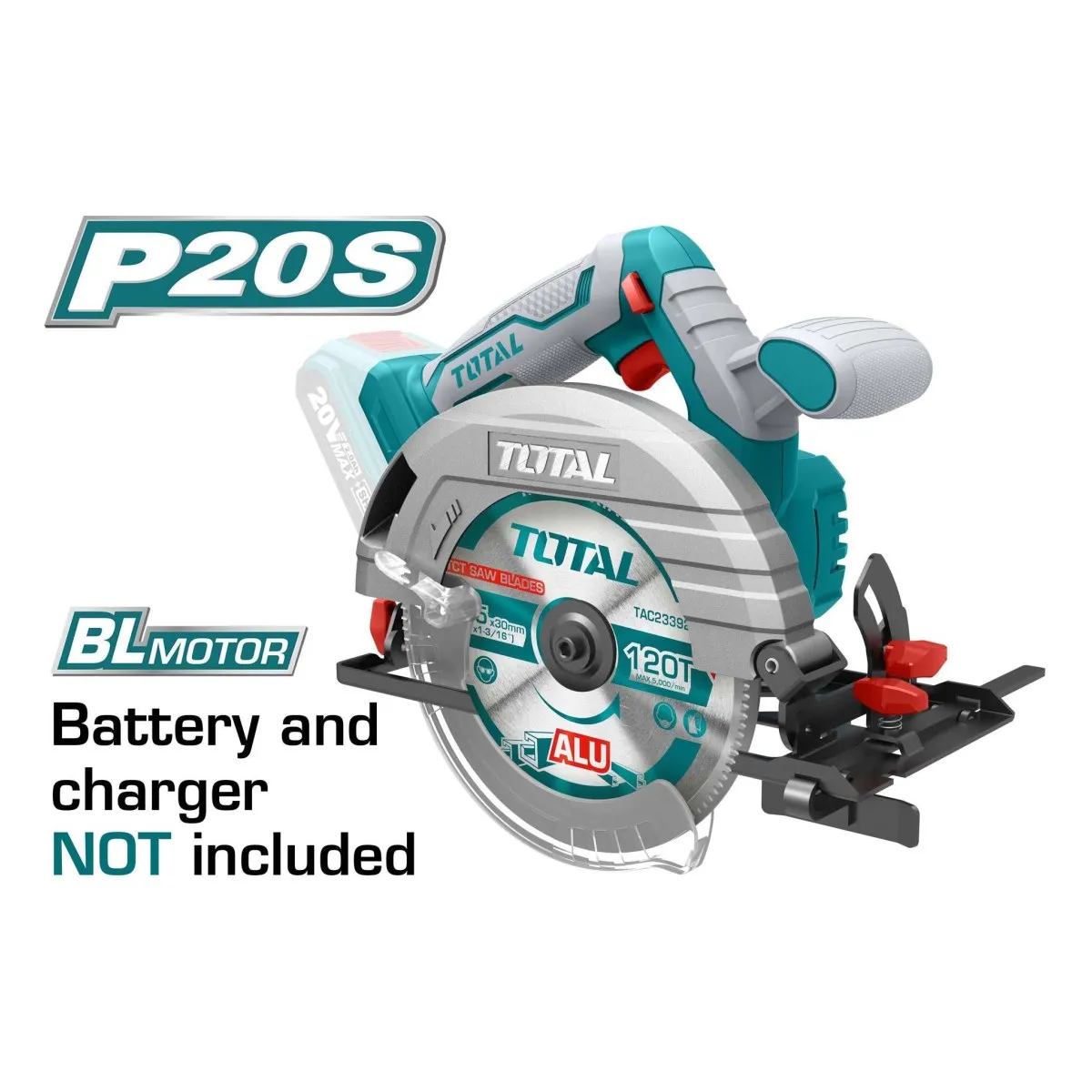 Total TSLI1651 20V 165mm Circular Saw