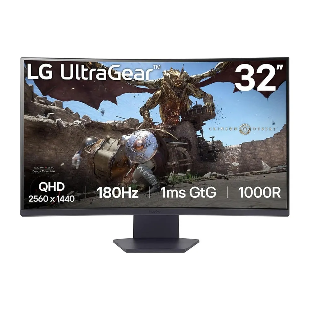 LG UltraGear 32" Curved Gaming Monitor QHD 180Hz (3 Year Warranty)