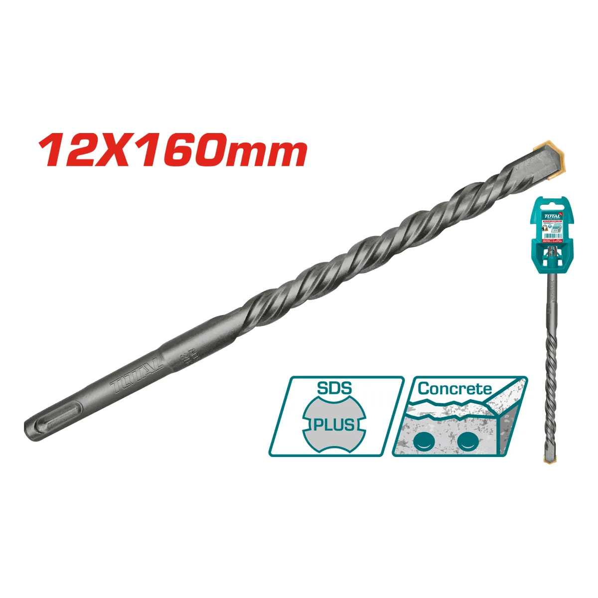 Total TAC311202 12mm SDS Plus Drill Bit