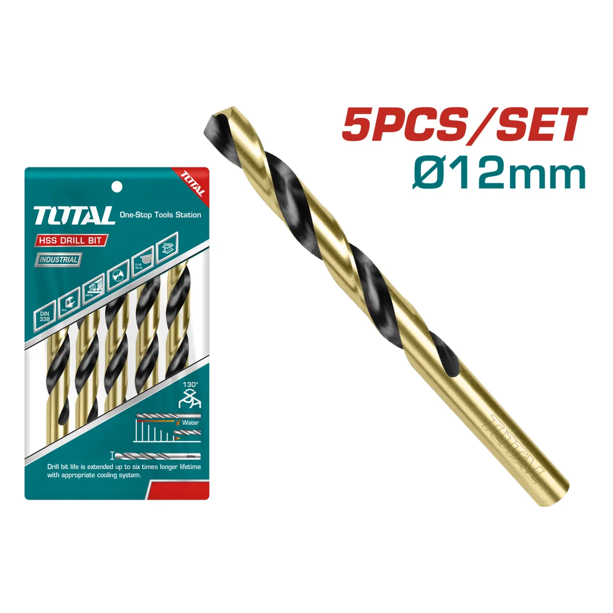 Total TAC101203 12mm HSS Drill Bit