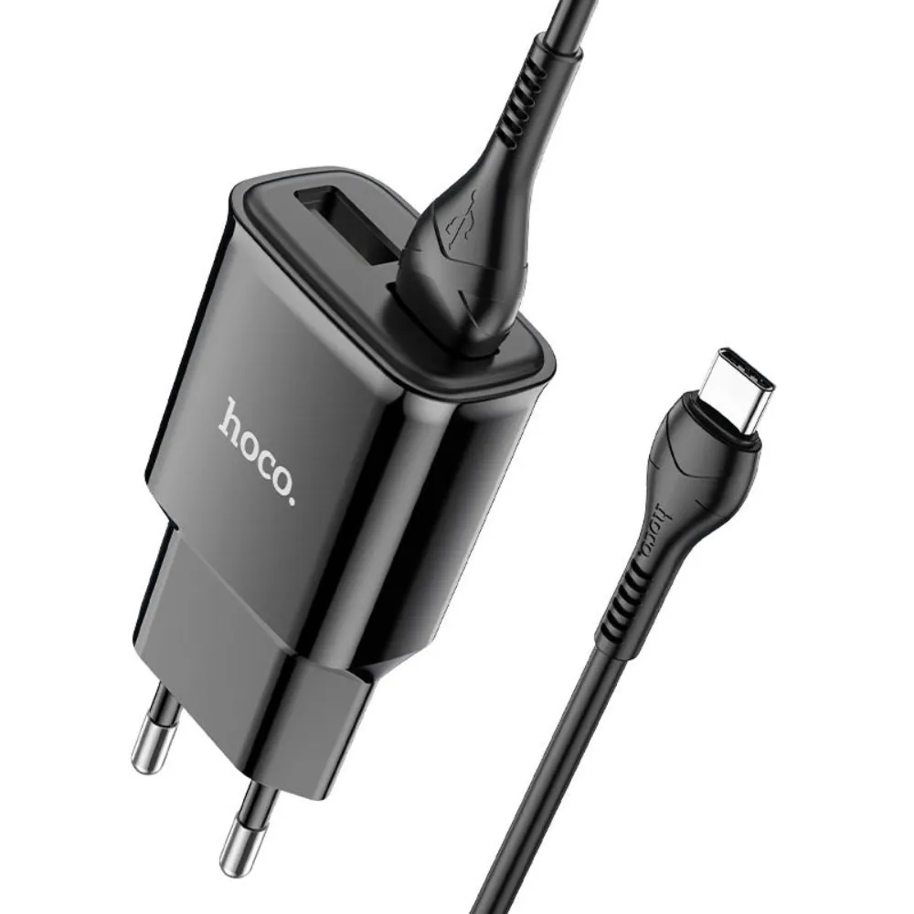 Hoco C88a Dual Port Wall Charger with Cable (USB-C)