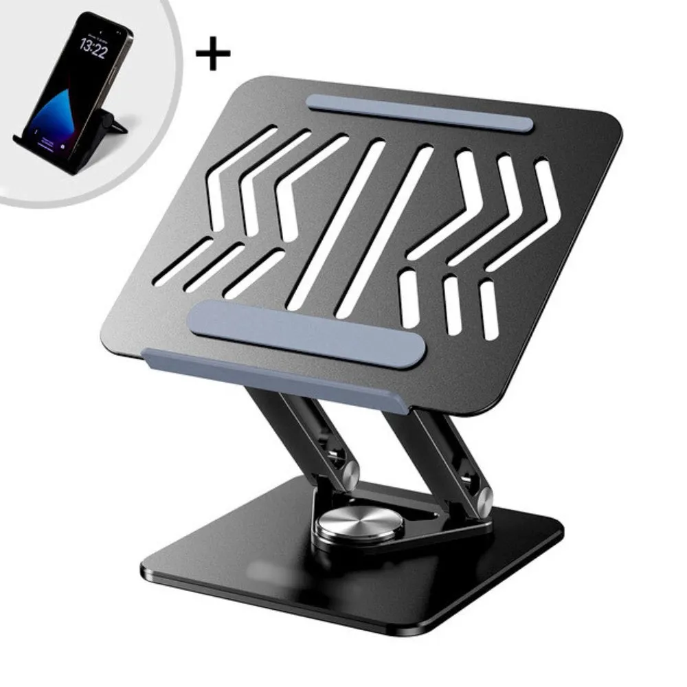 Rtako Adjustable Laptop Stand Rotating Base RS-CP84 (Black)
