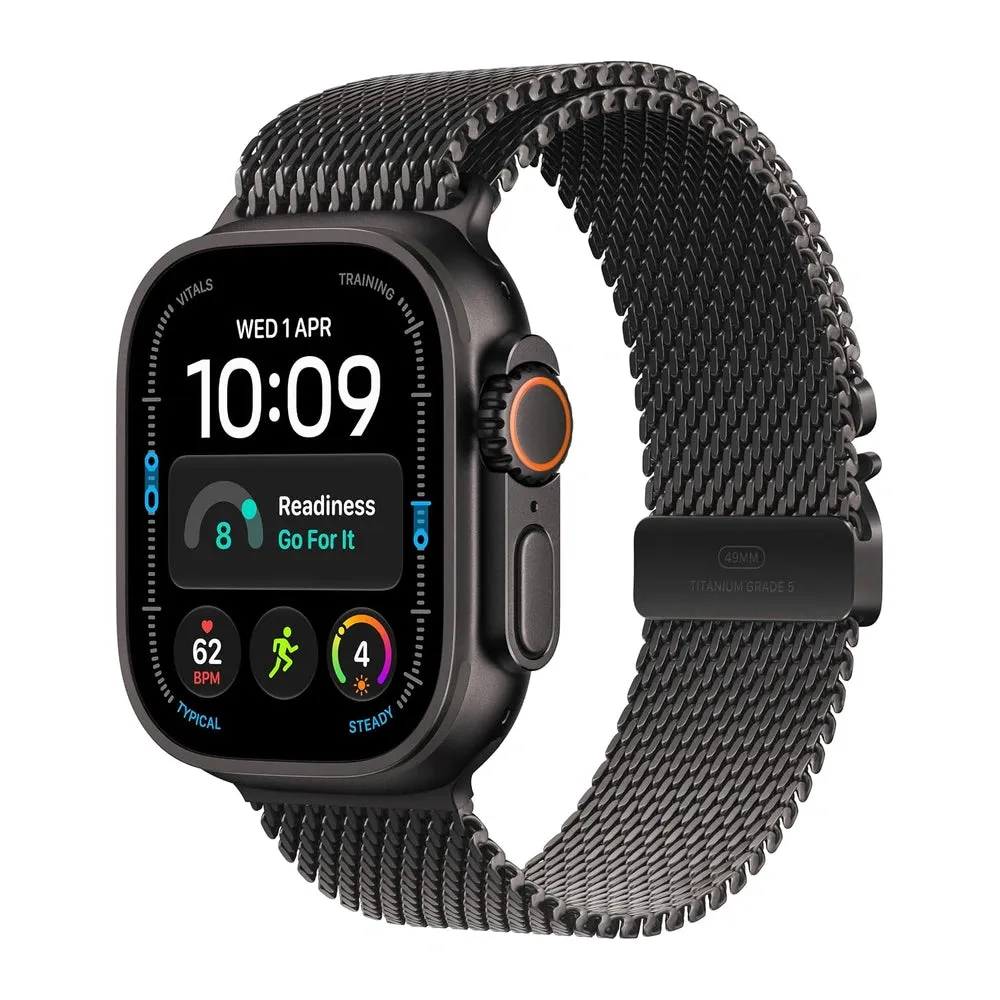 Apple Watch Ultra 4 49mm Black Titanium Milanese Loop