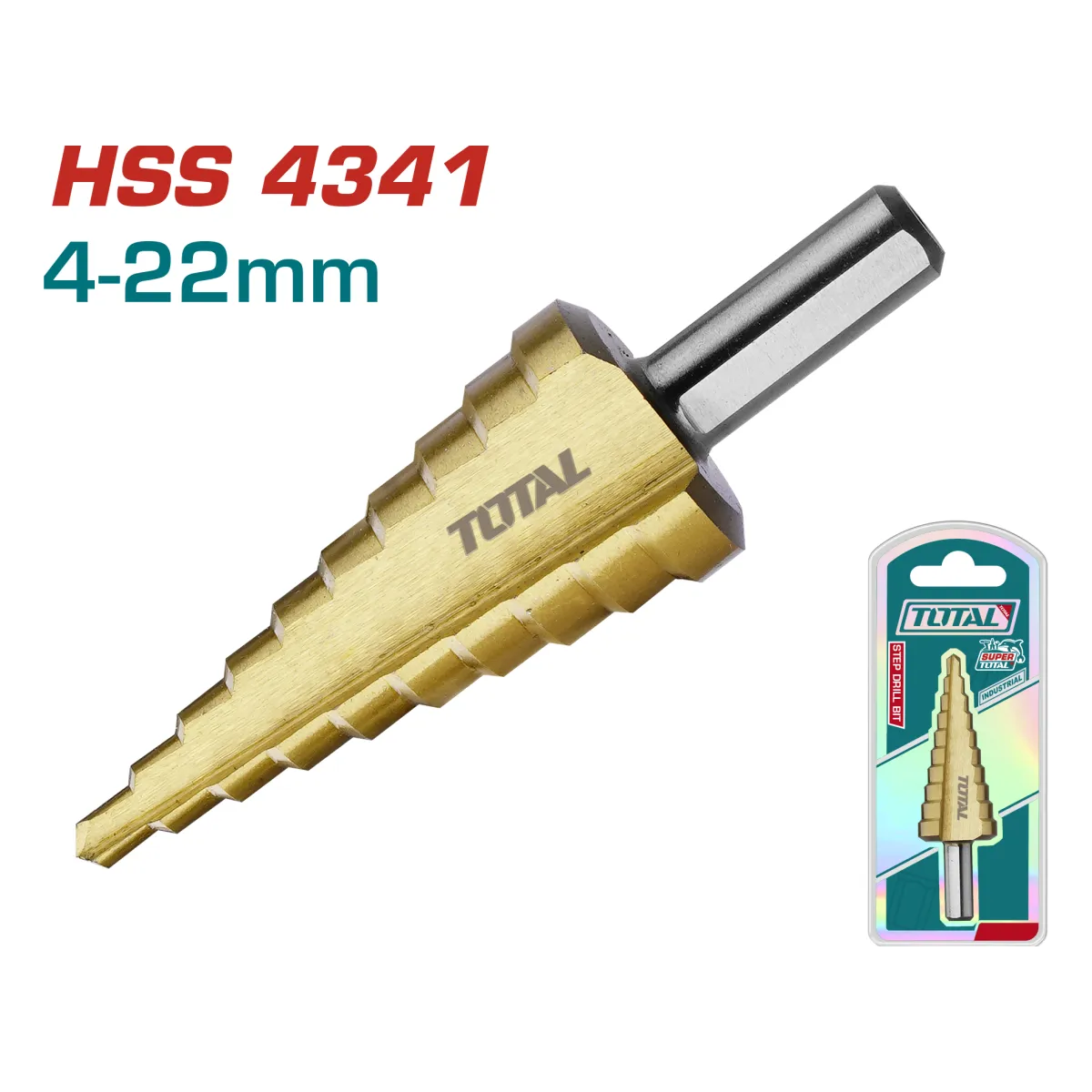 Total TAC7542201 4-22mm Step Drill Bit