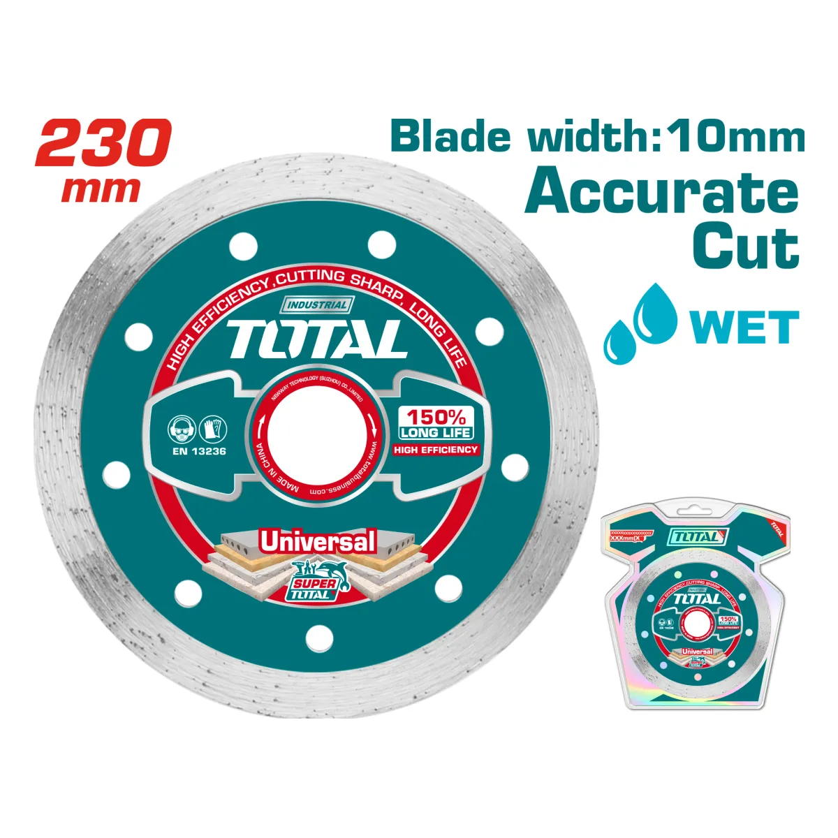 Total TAC2122301 230mm Wet Diamond Cutting Disc