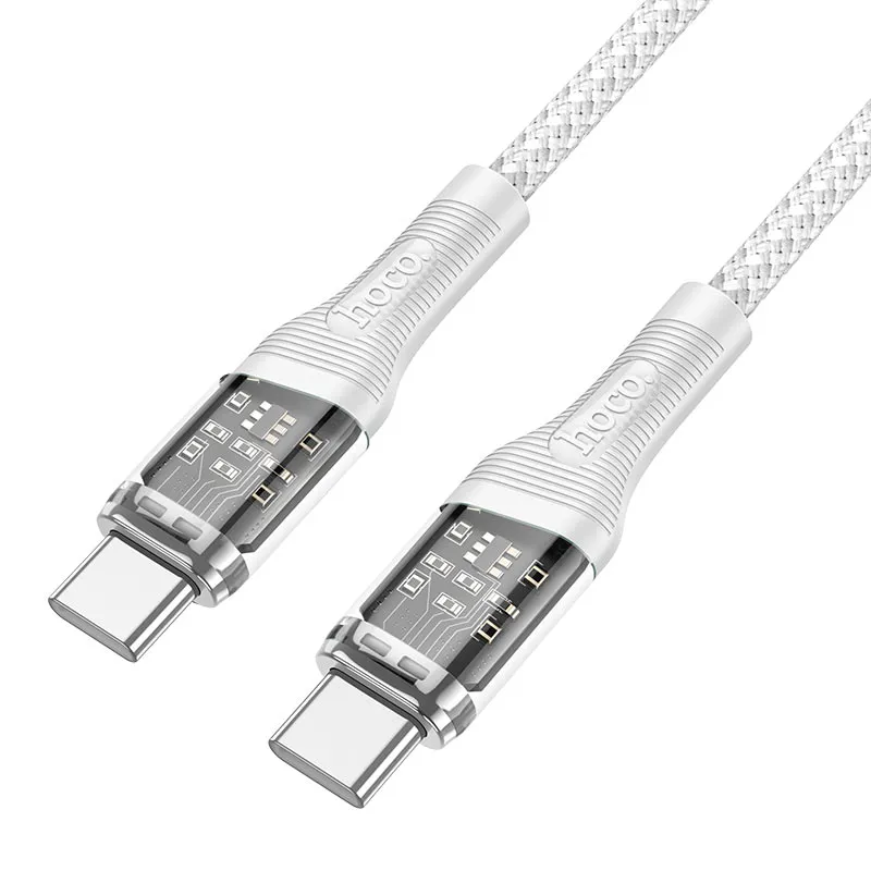 Hoco 60W Transparent Braided USB-C Cable U111